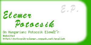 elemer potocsik business card